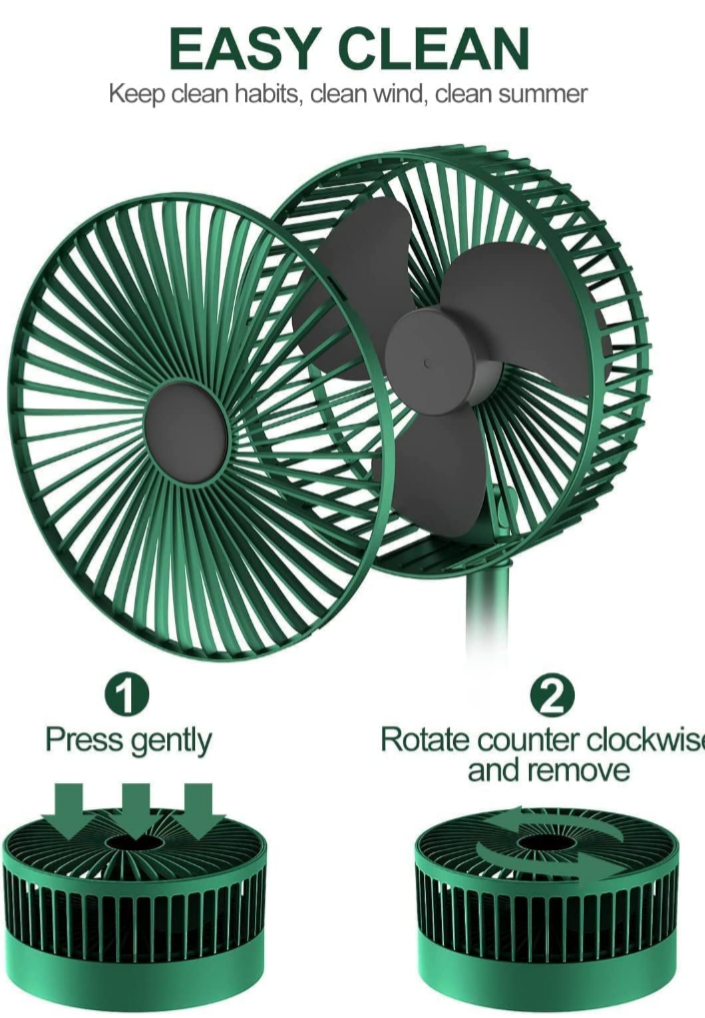 Brand: EXPORTTANZA EXPORTTANZA USB Rechargeable Desk Fan||Telescopic Electric Desktop Fan, Height Adjustable, Foldable & Portable for Travel/Carry||Silent Table Top Personal Fan for Bedside, Office Table(Multi Color)