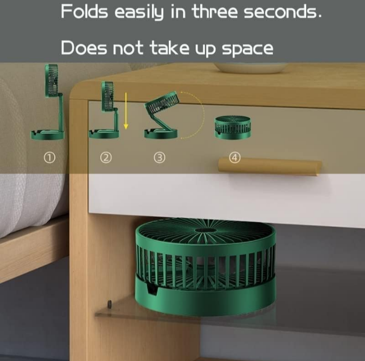 Brand: EXPORTTANZA EXPORTTANZA USB Rechargeable Desk Fan||Telescopic Electric Desktop Fan, Height Adjustable, Foldable & Portable for Travel/Carry||Silent Table Top Personal Fan for Bedside, Office Table(Multi Color)